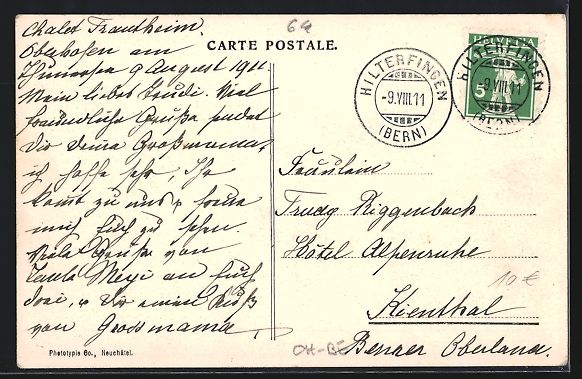 Cartes postales: Hilterfingen am Thunersee, Teilansicht u – D'occasion à Berlin par bartko-reher 1