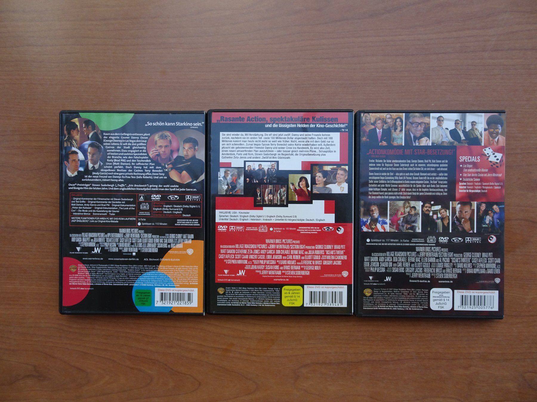 Alle DVDs: Ocean's  Eleven, Twelve and 13 – Gebraucht aus Schenkon von Movieplanet 1