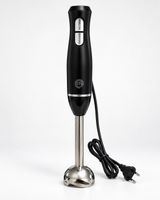 Stabmixer Schwarz, Edelstahl-Pürierstab, 2 Geschwindigkeiten