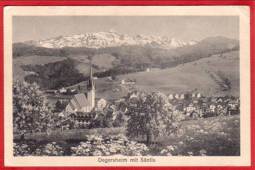 Cartes postales: DEGERSHEIM MIT SÄNTIS – D'occasion à Grüningen par Kartenlaube
