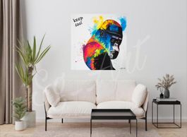 Acrylbild "King of Color" Gorilla, Tier bunt Neu Unikat