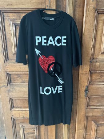 Orig. Love Moschino Kleid, schwarz mit Pailletten, 36, neu