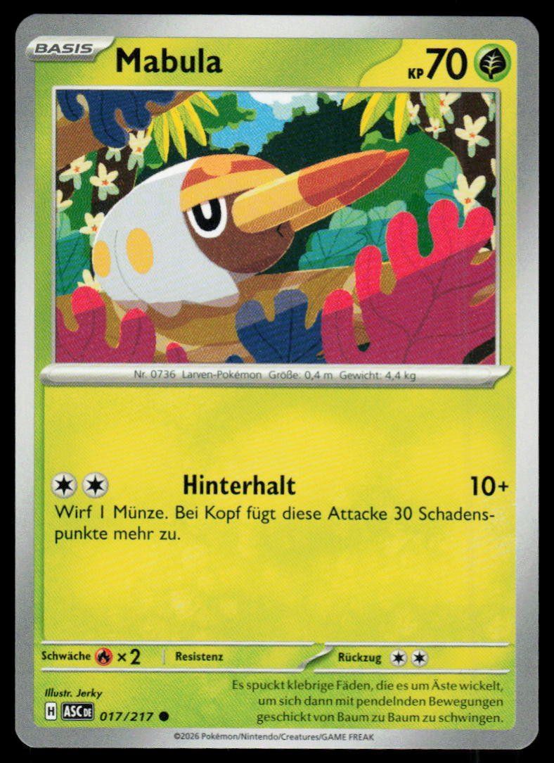 Pokémon Carte collezionabili: Pokemon Mabula 017/217 – Usato da Herisau venduto da Pokemon2025