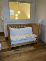 Wood Baby Cot, Mattress Included