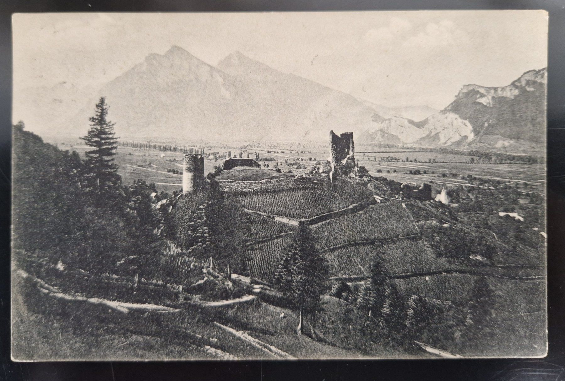 Cartoline postali: Ragaz, Ruine Freudenberg 1909 T-Stempel & Marke – Usato da Melchnau venduto da Arthurius