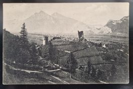 Ragaz, Ruine Freudenberg 1909 T-Stempel & Marke