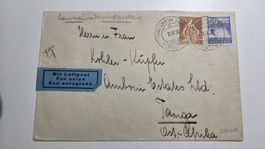 1935 Brief von Mühlheim Dorf nach Tonga Ost-Afrika