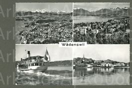 AK sw Wädenswil ZH 4-Bild-Karte ≈ 1972