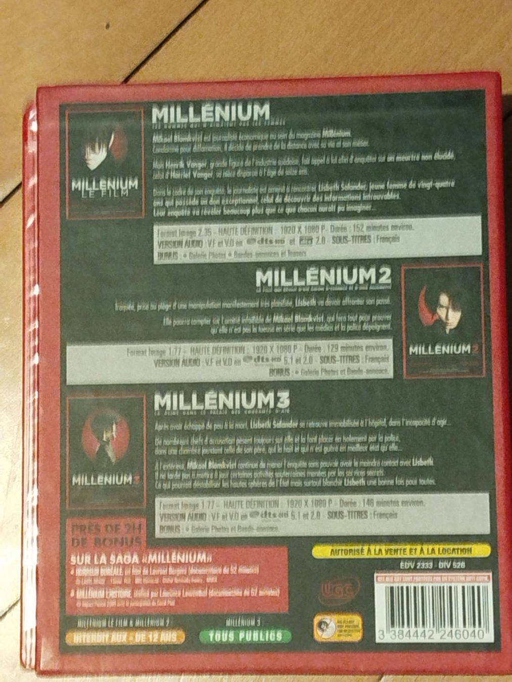 Alle DVDs: Coffret Millénium – Trilogie Blu-ray – Gebraucht aus La Chaux-de-Fonds von Emmaus2300CDF 3