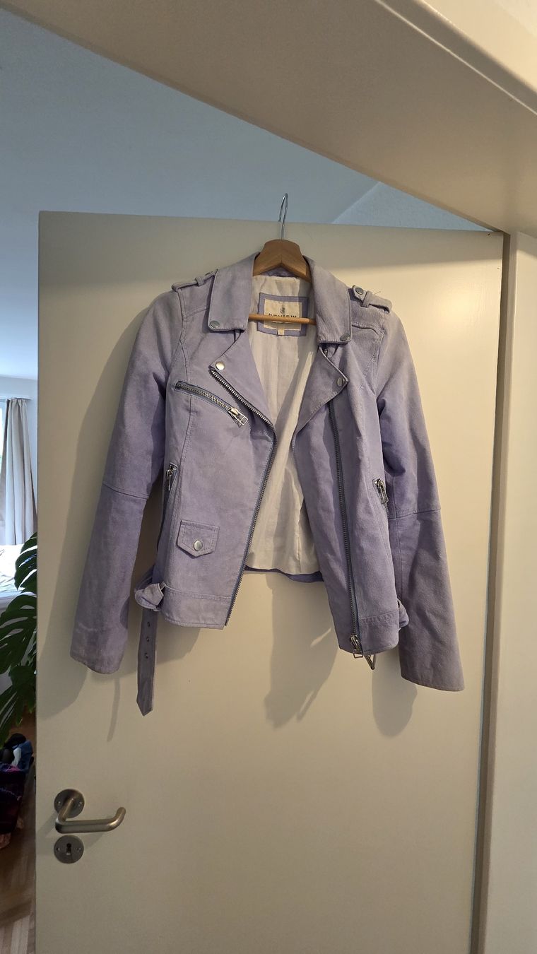 Giacche: Leather Biker Jacket - baby blue – Usato da Zürich venduto da jul_l28v