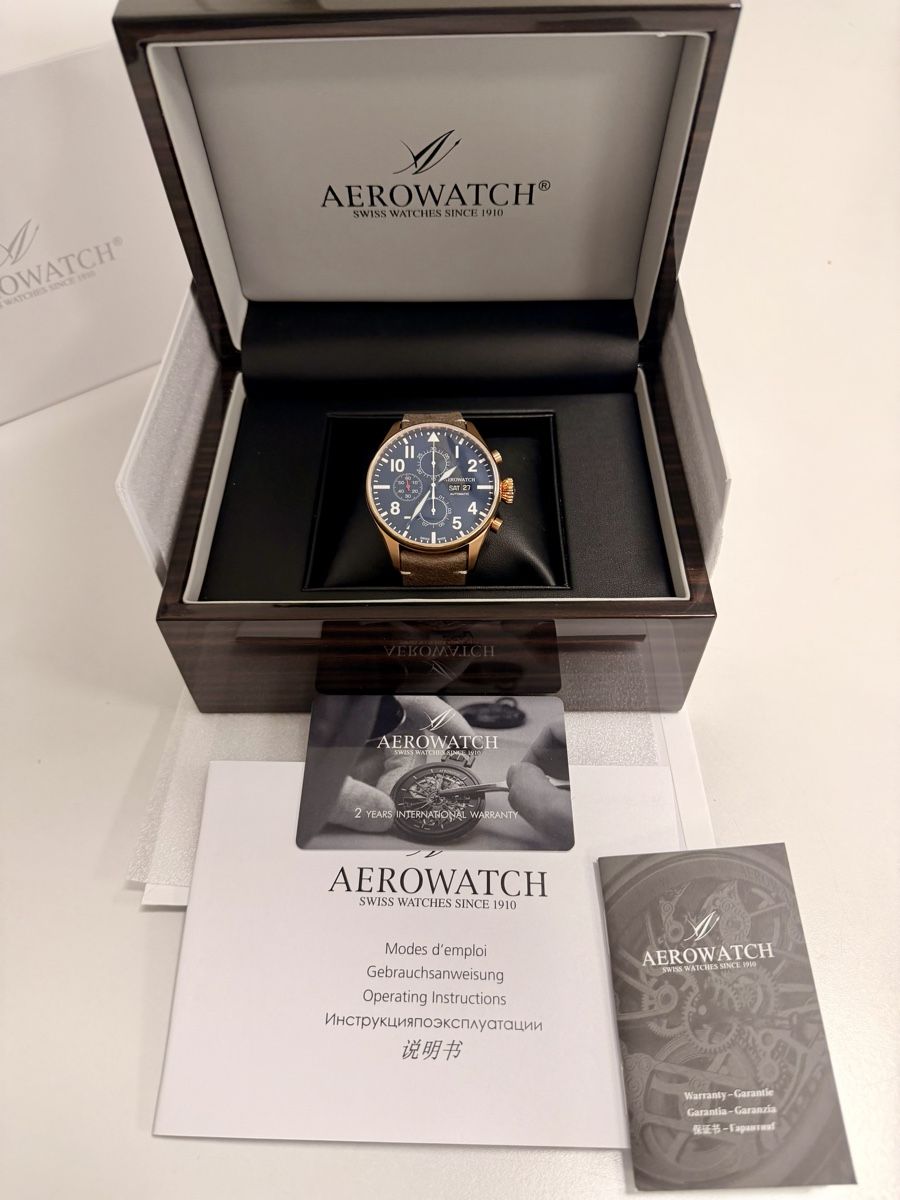 Aerowatch Montres: AEROWATCH Ref. A6198RO05  Aviator Automatic Chrono Day-Date  – Neuf (Voir description) à Mauren FL par Sutti_S