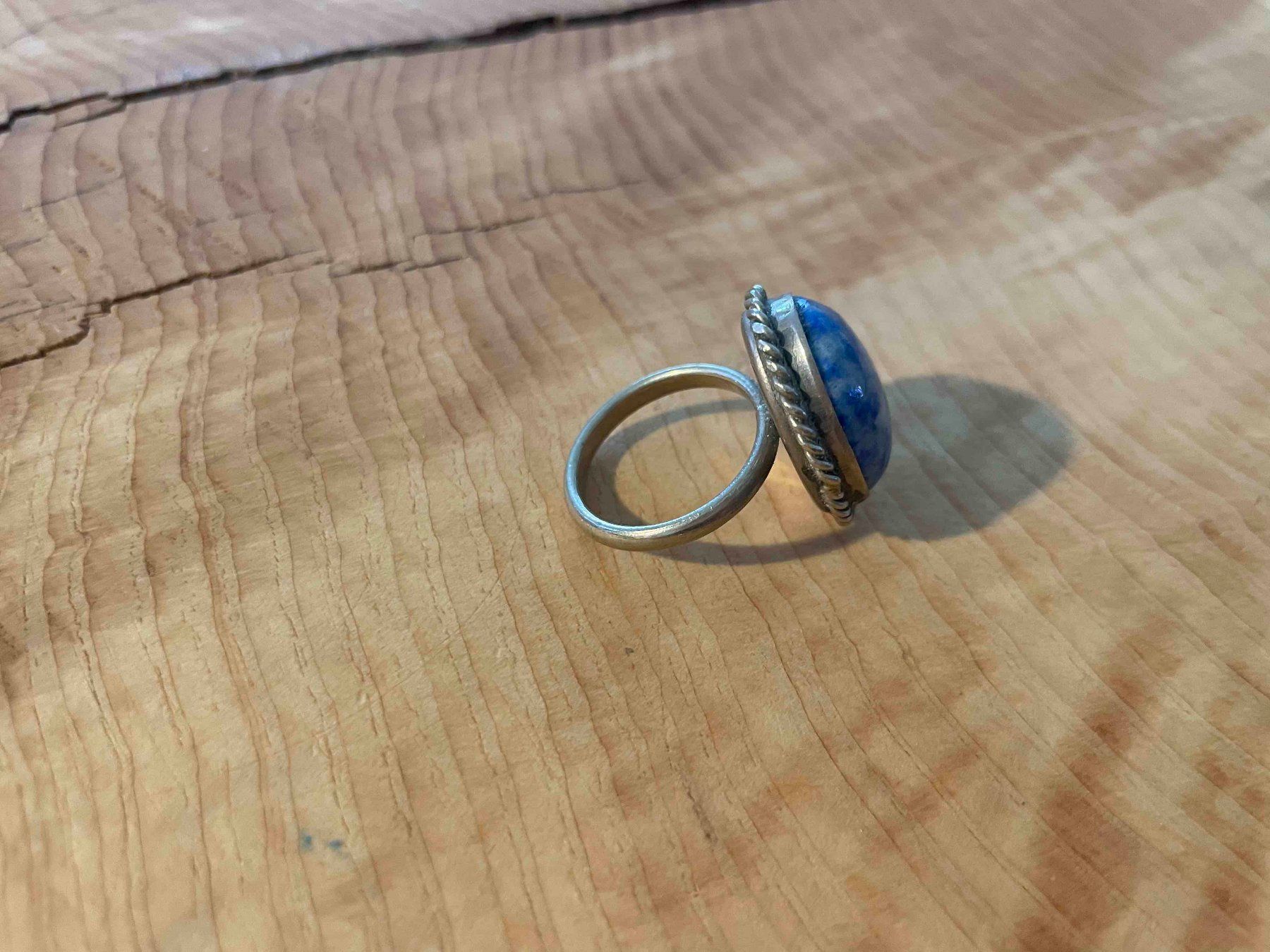 Anelli: Superbe bague pierre bleue / Ring mit blauem Halbedelstein – Usato da Zürich venduto da AnnaSa 3