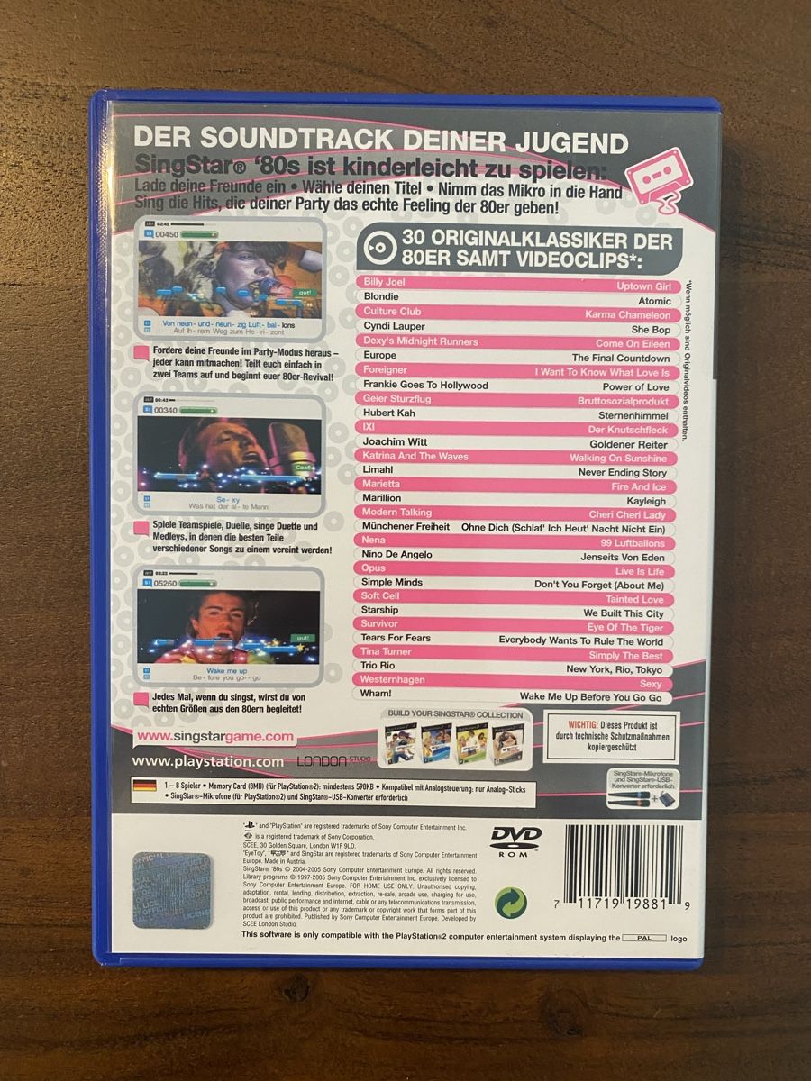 Sony Giochi: SingStar '80s für PS2 – Usato da Thunstetten venduto da Virus_33 2