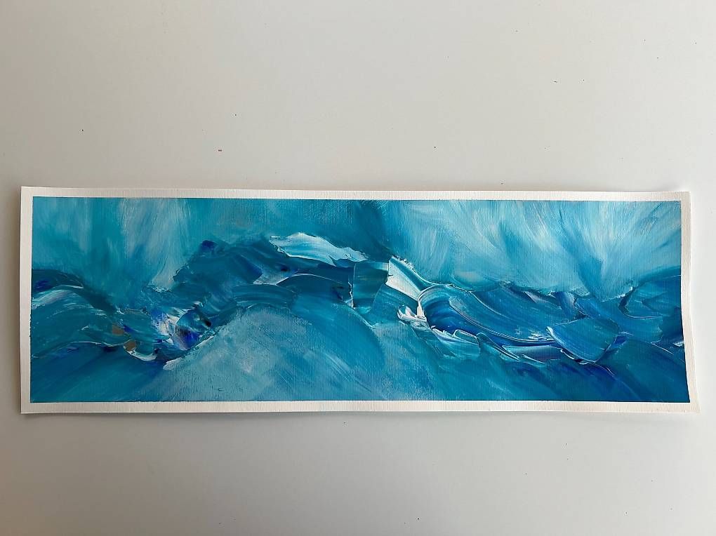 Dipinti: Acrylbild 20x60cm türkis – Nuovo e nell'imballaggio originale da Urdorf venduto da manuela4 4