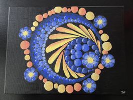 Acrylbild auf Leinwand abstraktes Motiv von Zürcher Künstler