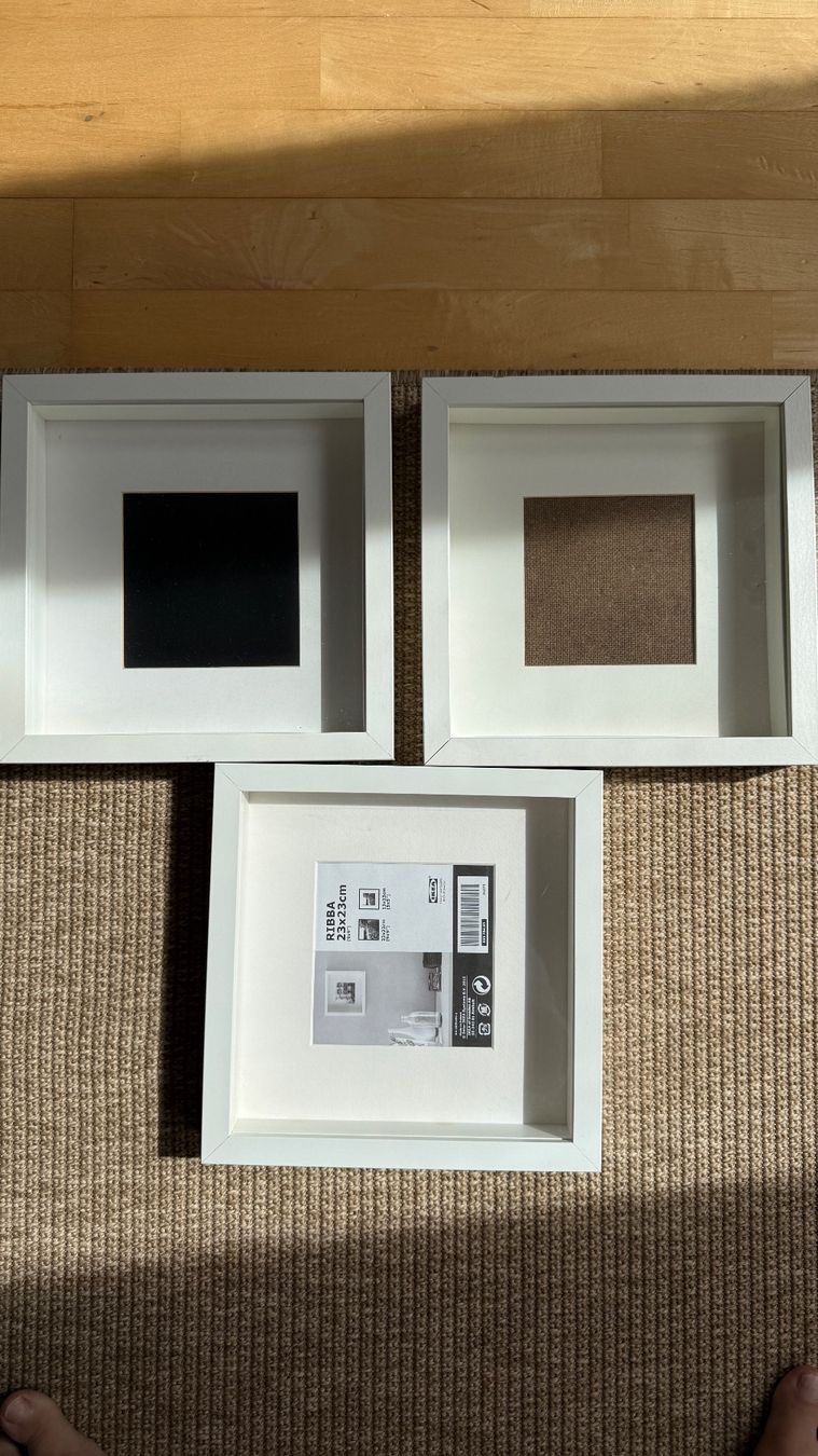 Ikea Cornici: 3 Bilderrahmen Ikea weiss Ribba 23x23cm – Usato da Birsfelden venduto da Nic21