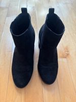 Schwarze Stiefeletten Damen Grösse 39 Wildlederoptik