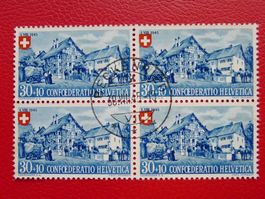 1945: Pro Patria: B29 Viererblock von BECKENRIED, Kat: 200.-