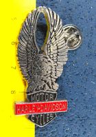 HA HARLEY-DAVIDSON EAGLE WINGS PIN GEPRÄGT 50mm HOCH