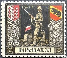 Füsilier Bat 33, weiss, 1.WK, Wi 3.Div 21