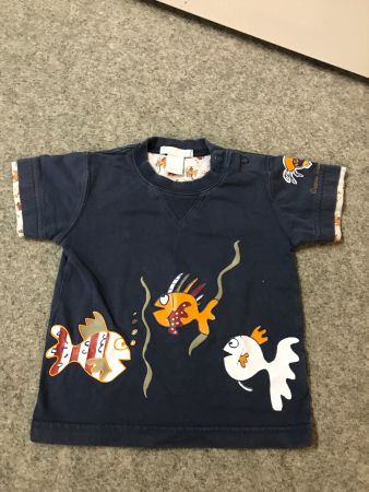 Süsse Jungen T-Shirt Gr 80 Fische Applikation Ocean Club ...
