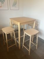 IKEA RÖNNINGE Bartisch mit 4 Barhockern, Birke 
