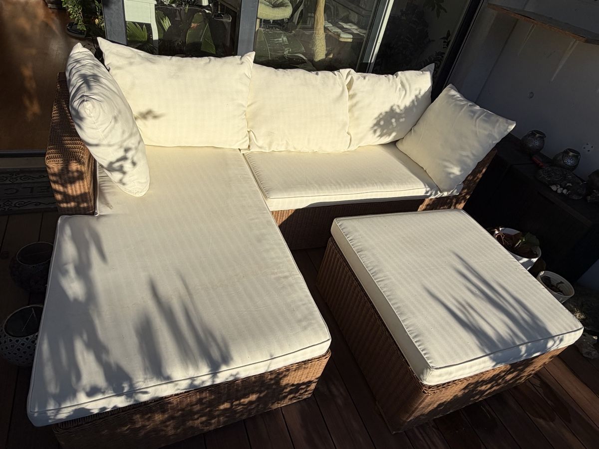 Sofas: Lounge Set Polyrattan hellbeige mit Hocker gebraucht – Gebraucht aus Zollikofen von Gio71 1