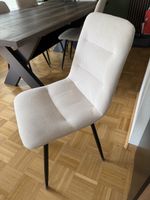 Esszimmerstuhl Cord creme Metallbeine guter Zustand