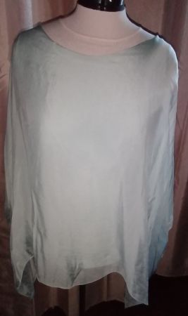weichfliessende Retro Shirt Bluse mit Seide