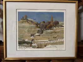 Lavaux im Winter — Tenthorey, Lithographie E.A. VIII/XIX