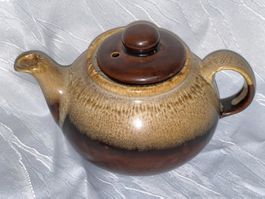 Teekanne beige-dunkel braun H 13cm B 22,5 cm 1,2L
