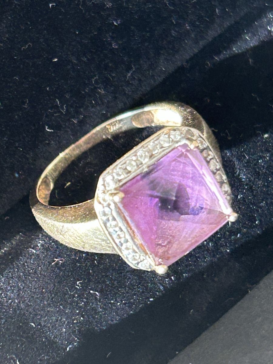 Anelli: Goldring 585 Amethyst Diamanten – Usato da Roggwil BE venduto da Viking72 5