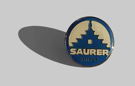 Saurer Arbon Saurer Signet Metall glasiert Magnet