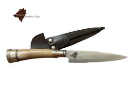 Facon mit Kuhhorngriffen und doppelter Neusilberzwinge