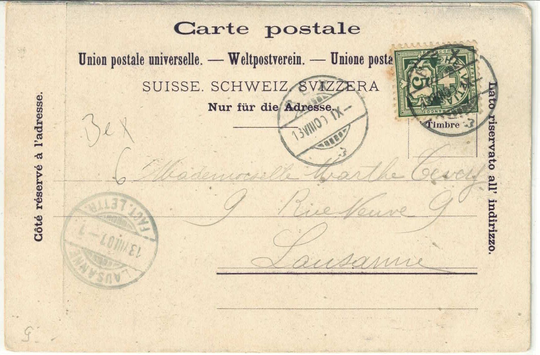 Cartoline postali: Bex - Pont de Nant – Usato da Ettingen venduto da Kartenplanet 1