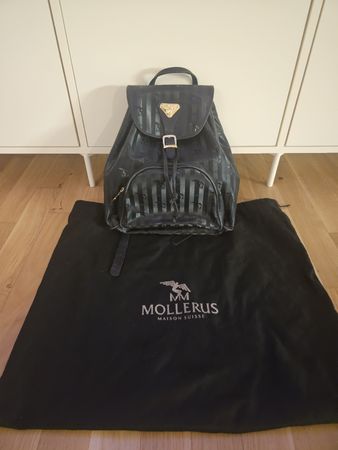 Schöner Mollerus Rucksack vintage in Schwarz