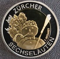5 Fr. Gedenkmünze 2001 pp Zürcher Sechseläuten aus Münzsatz