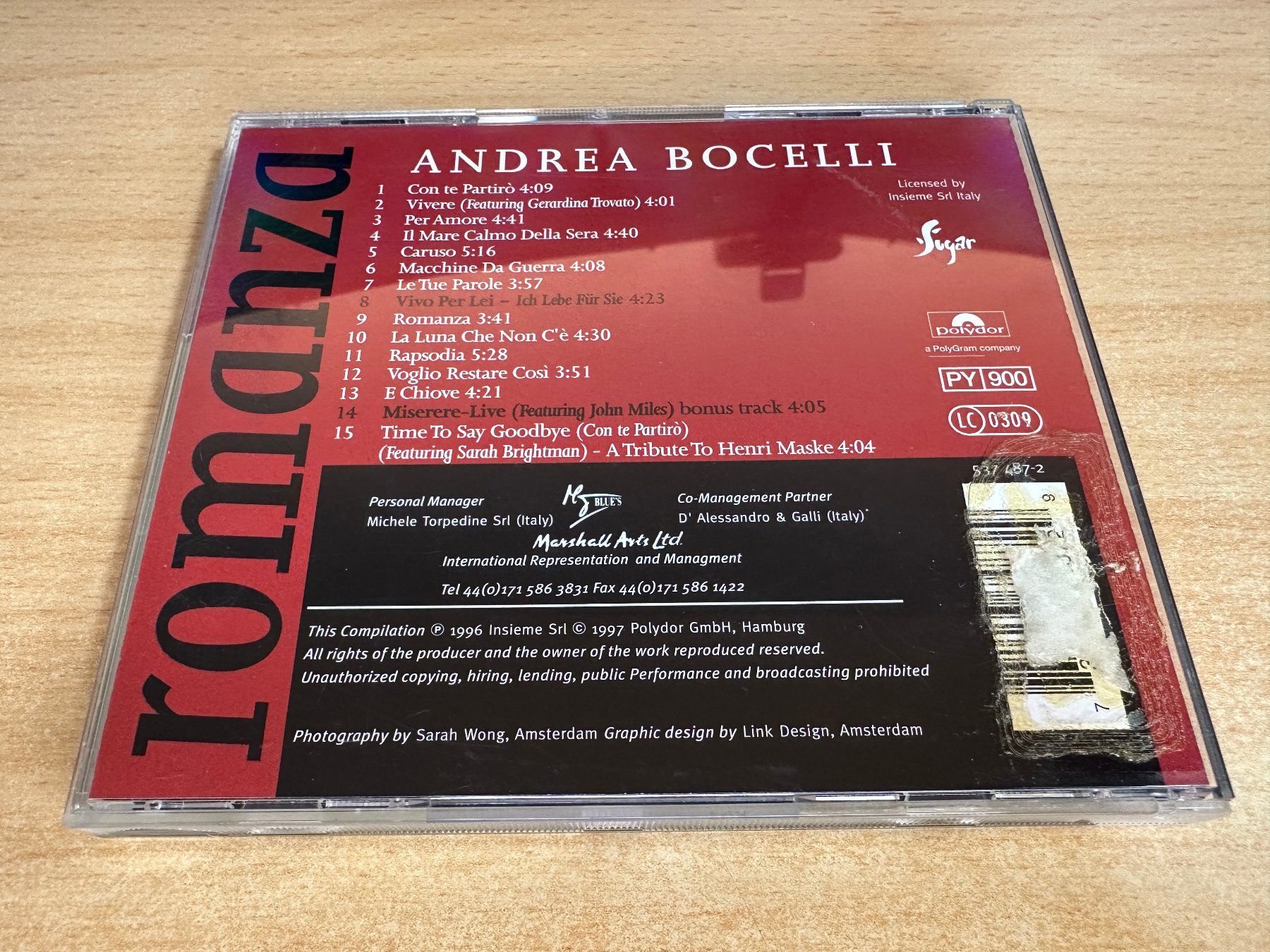 CDs: P9 Andrea Bocelli – Romanza – D'occasion à Rikon im Tösstal par Alpenmutz 1