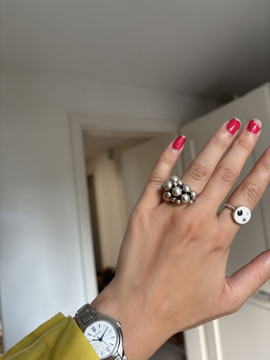 Jensen Ringe: Georg Jensen Moonlight Grapes Ring Silver Medium size 53  – Gebraucht aus Zürich von Rochfordevelyn 6