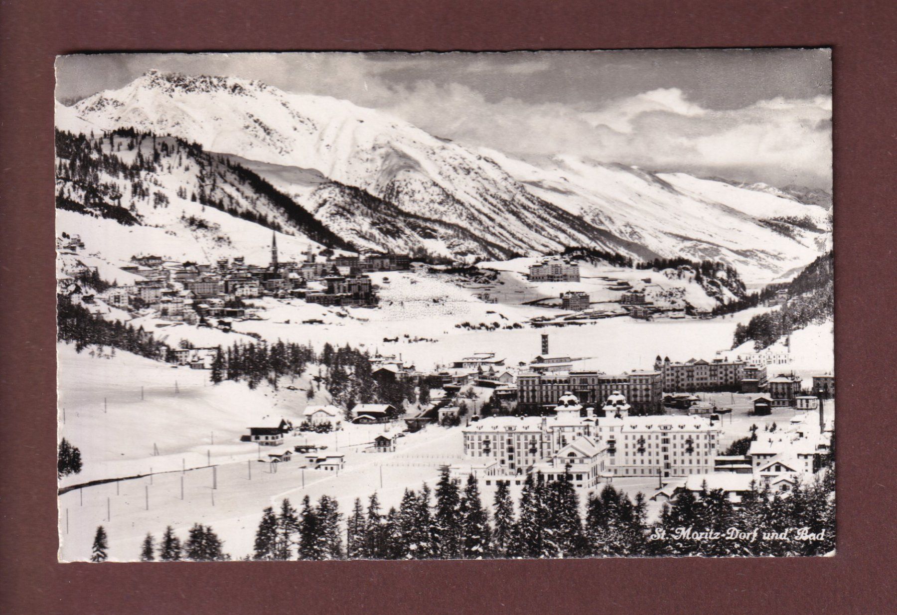 Cartes postales: ST. MORITZ-DORF und BAD - 1951 – D'occasion à Pully par nicecards-shop