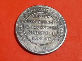 Medal 1930 Poland, visit to Bruxelles mint, 17g