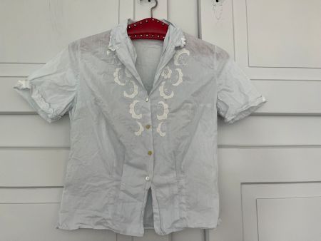 Vintage Bluse Gr. M Handarbeit Stickerei