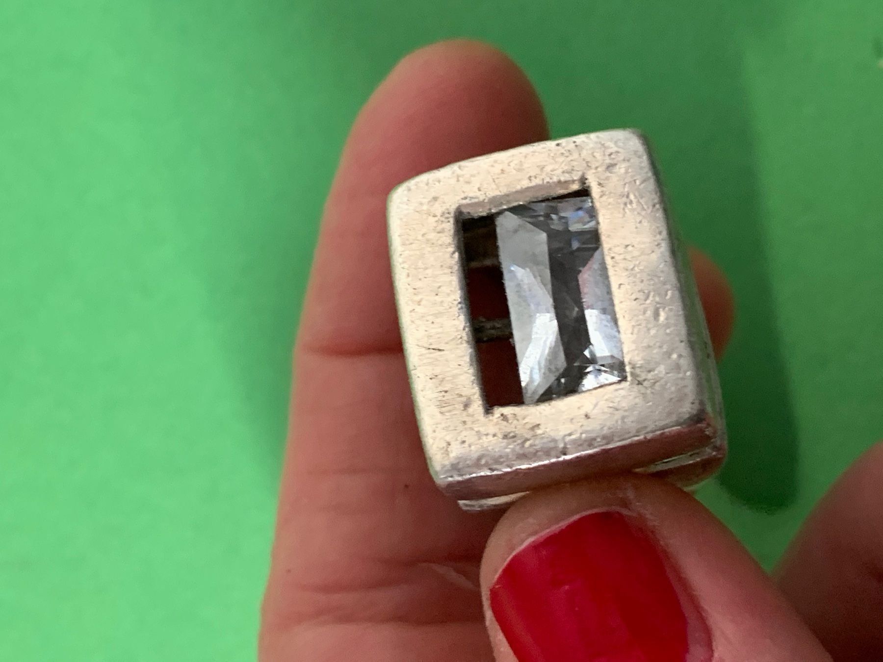 Anelli: Silberring rechteck designer (Rg 53) – Usato da Dittingen venduto da Bellevista 8