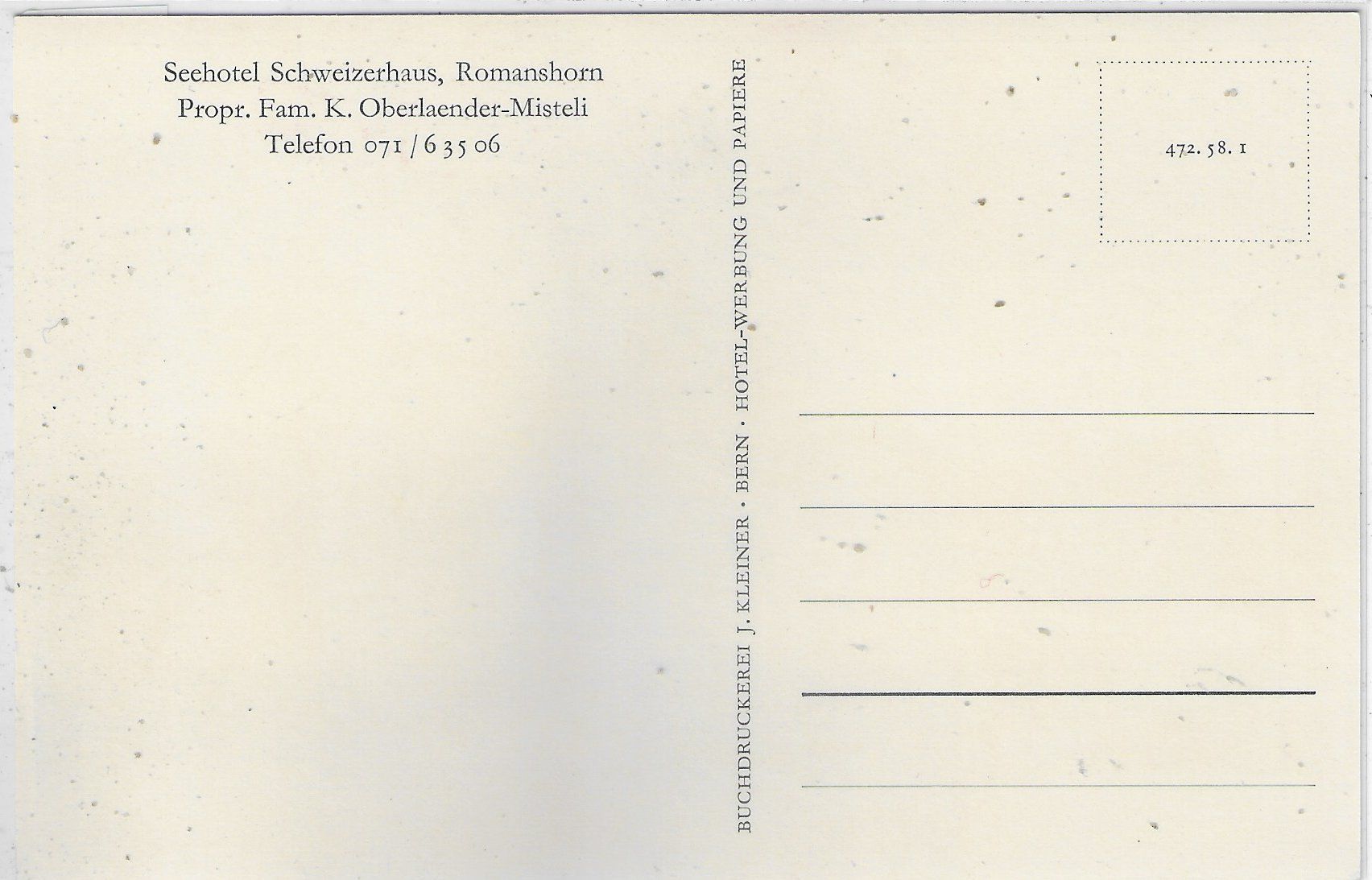 Cartoline postali: Seehotel Schweizerhaus - Romanshorn – Usato da Ettingen venduto da Kartenplanet 1