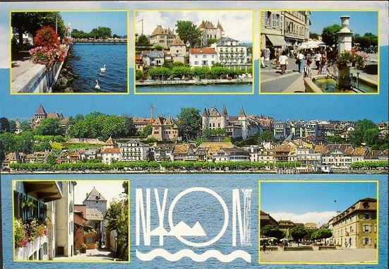 Cartoline postali: 6-Bild-AK NYON – Usato da Jona venduto da philajona