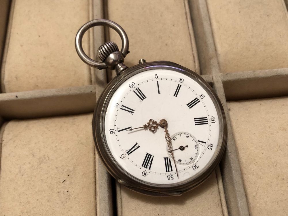 Montre De Poche Vintage ALGIN Avec Chronomètre - Boîtier 50mm, état Très Bon