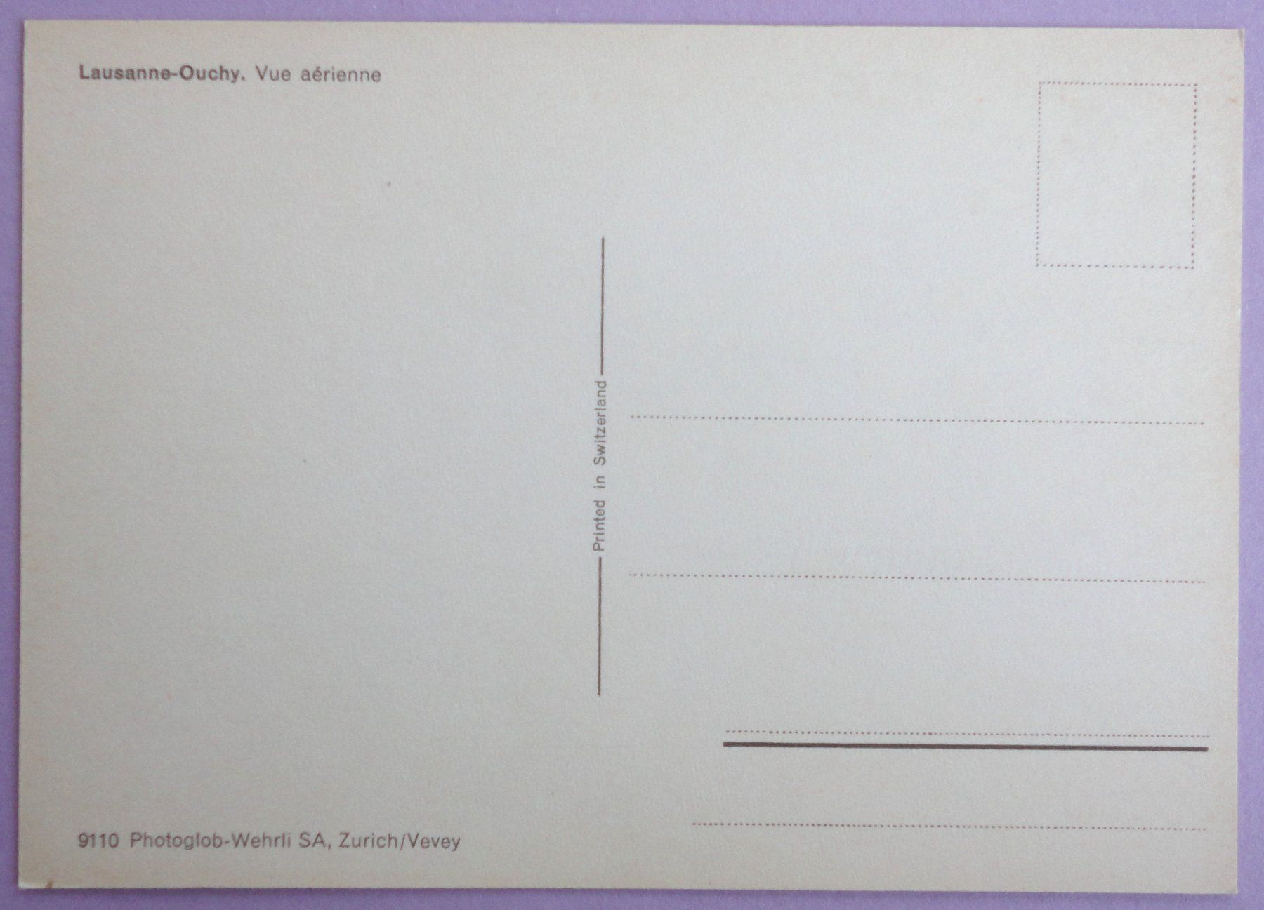 Cartoline postali: Lausanne-Ouchy - Vue aérienne – Usato da Fétigny venduto da Billy2miny 1
