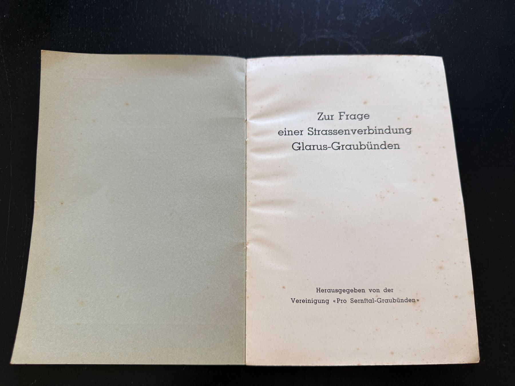 Libri: Zur Frage einer Strassenverbindung Glarus-Graubünden – Usato da Erstfeld venduto da Uhu1980 1