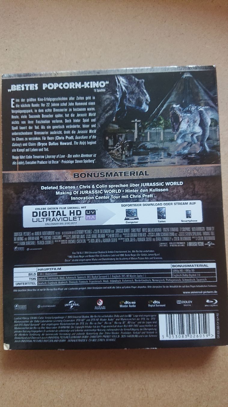 Alle DVDs: Jurassic World Blu-ray  – Gebraucht aus Chur von FreakofRarity 1