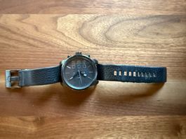 Diesel Herrenuhr Chronograph – Schwarz – Lederarmband